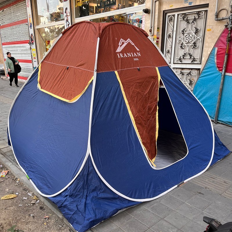 چادر مسافرتی 12 نفره فنری جنس برنو با ارتفاع بلند و کف ضخیم سایز بزرگ مناسب ماشین سفر کمپ آفرود جنگل کد3