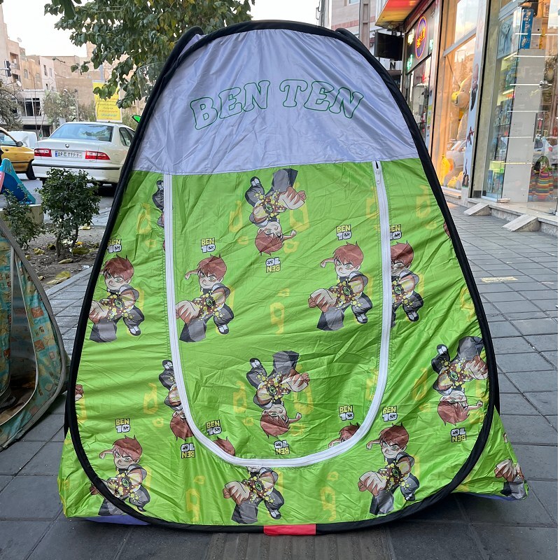 چادر مسافرتی کودک سایز دونفره  فنری طرح بن تن (BEN10 ) مناسب بازی  کد5