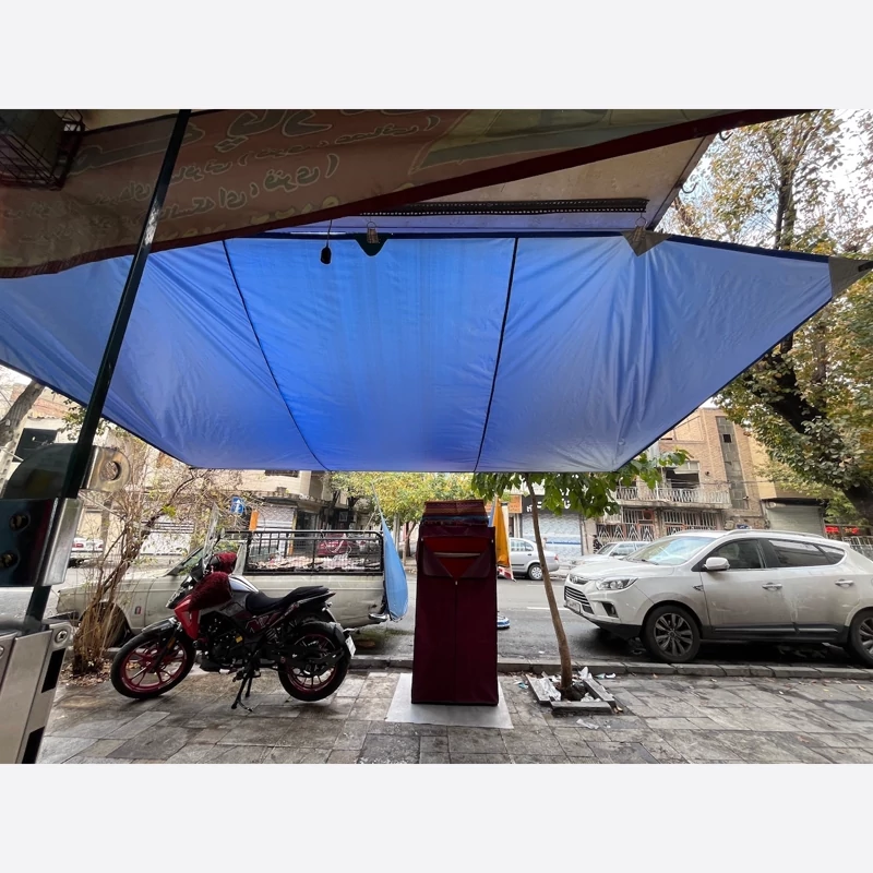 سایبان و افتابگیر مسافرتی تاشو با قلاب