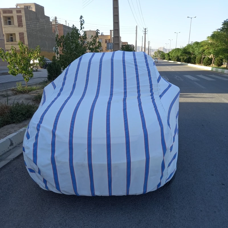 چادر ماشین  برزنت خطی  نخ پنبه (پس کرایه)