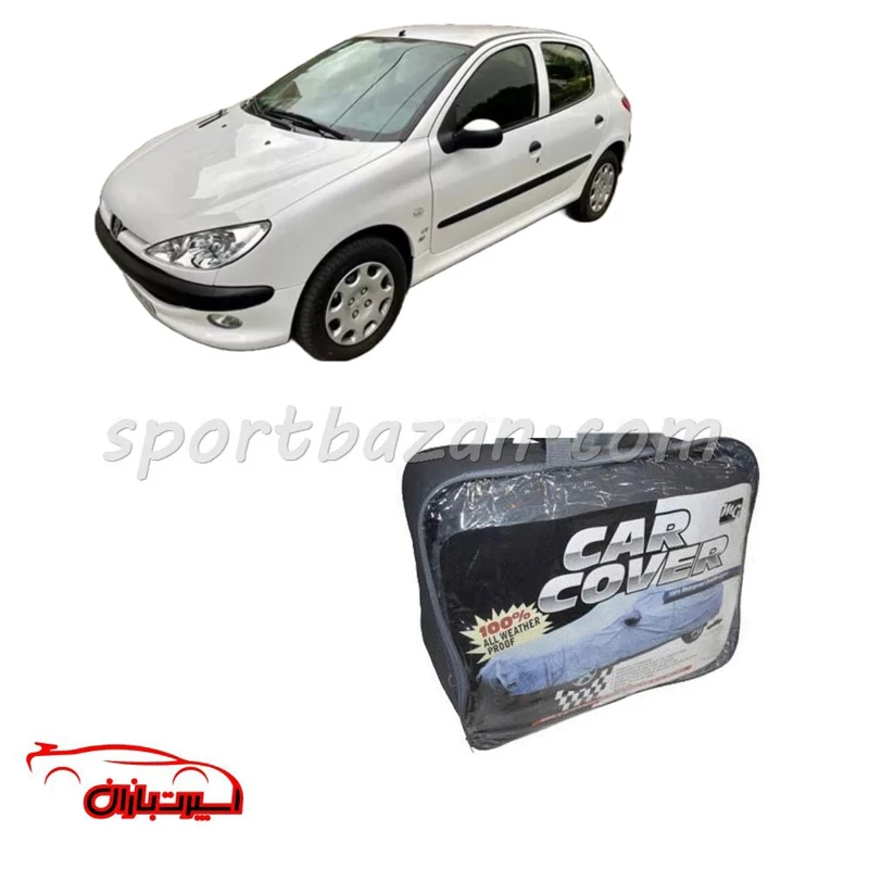 چادر ضد آب خارجی پژو 206 SD برند MG چهار فصل (ارسال پس کرایه)