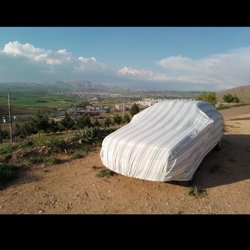 چادر نخی پنبه ای ماشین ضد سرقت  دو دور دوخت پراید پژو سمند ال 90 رانا پارس  پژو 405 ساینا تیبا 206 کوییک