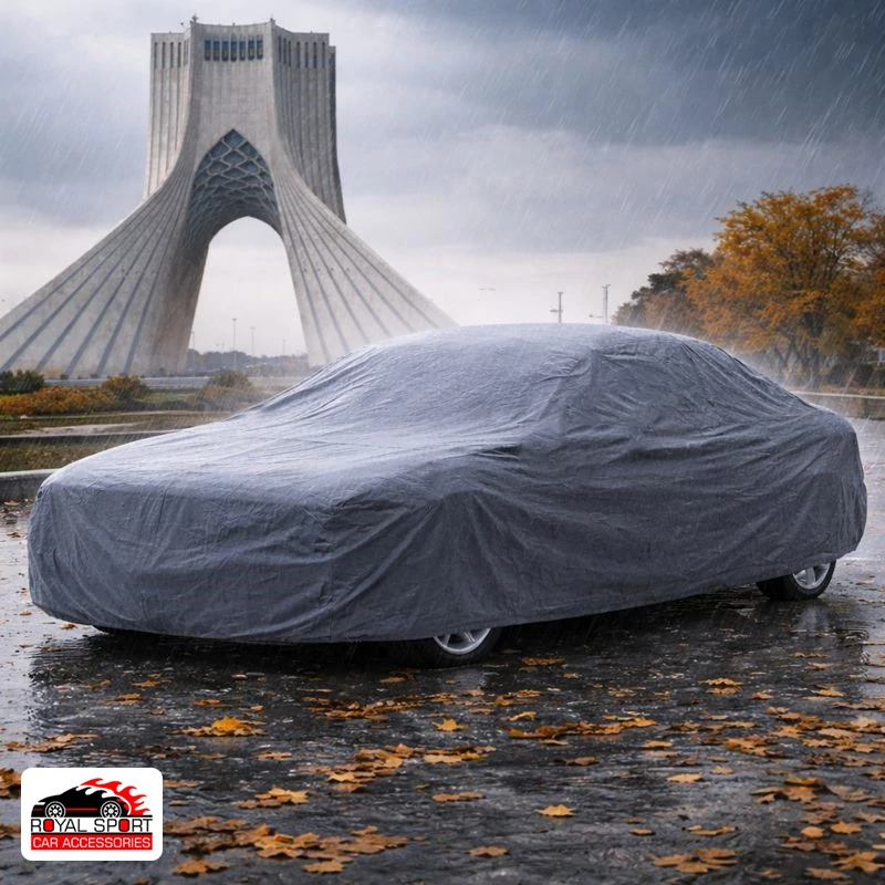 چادر خودرو رویال اسپرت مدل ضدآب 100 سایز XL مناسب برای پژو پارس