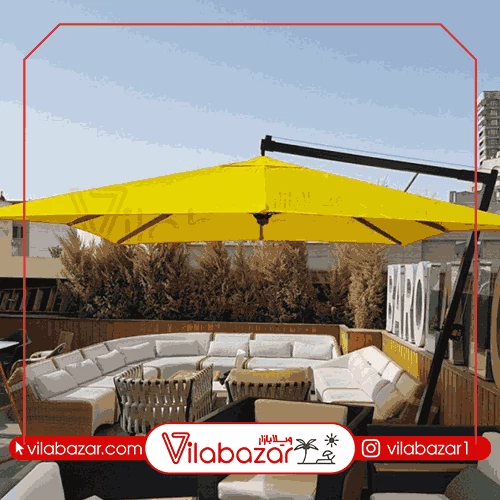 سایبان چتری پایه کنار مربع 3در3 متر (فلزی) (هزینه ارسال با مشتری گرامی به صورت پس کرایه)