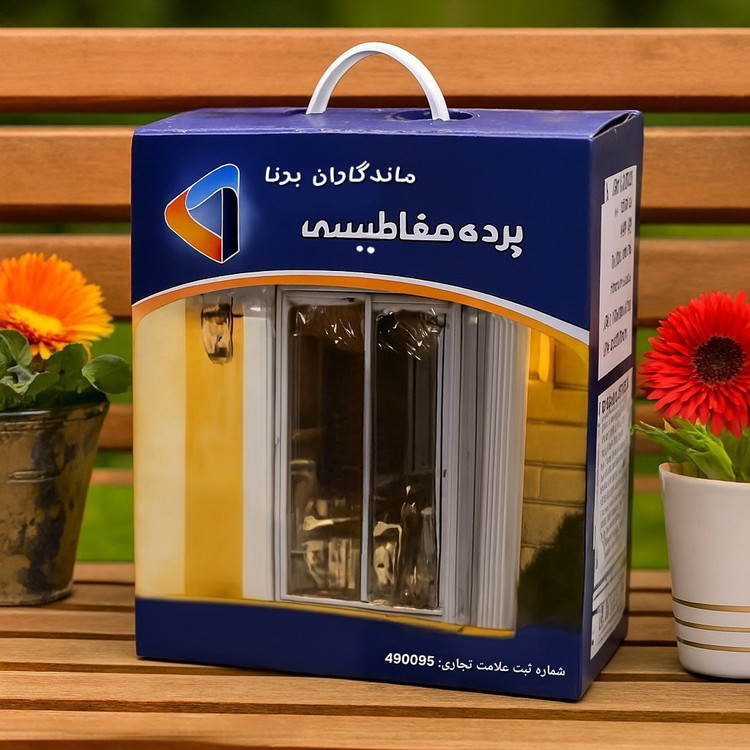 پرده نایلونی مگنتی عرض 150 در ارتفاع 220