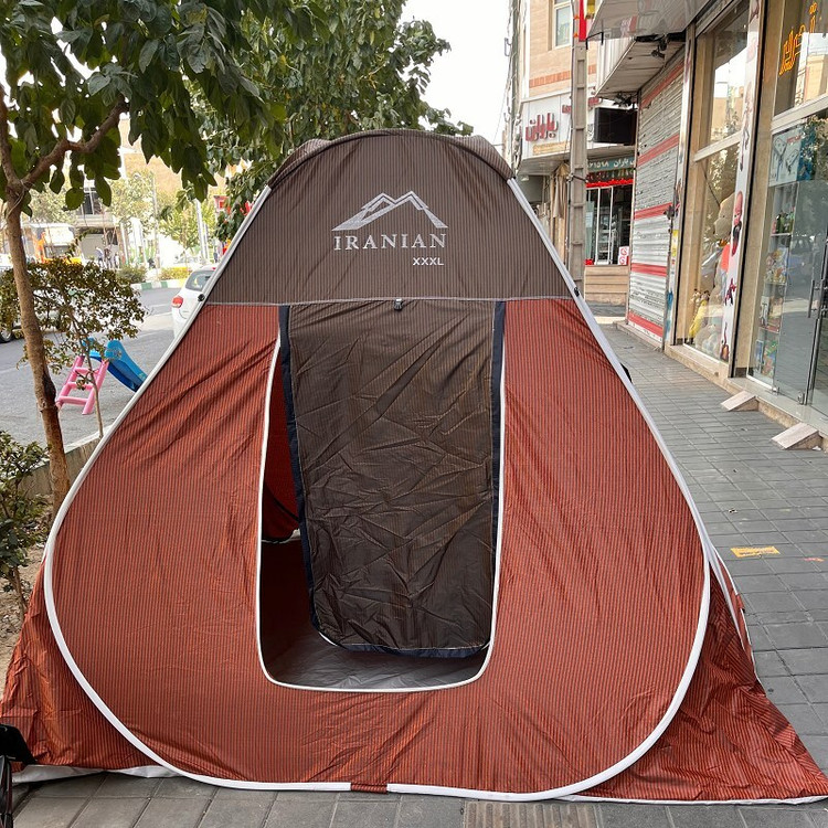 چادر مسافرتی 12 نفره فنری جنس برنو با دوخت سفارشی و ارتفاع بلند و رنگبندی کد13