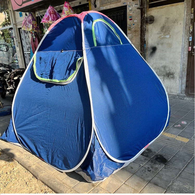 چادرمسافرتی8 نفره فنری ایرانی جنس آکسفورد برنو با نوار ابریشمی کد2