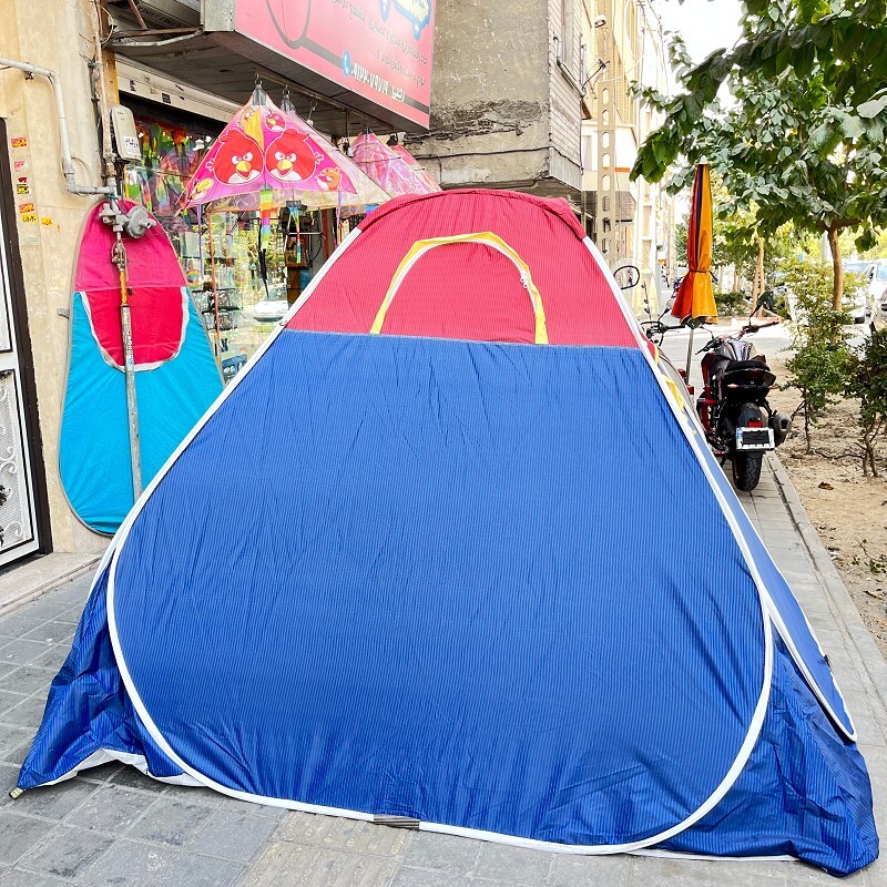 چادر مسافرتی 12 نفره جنس برنو با ارتفاع بلند و کف ضخیم و سه پنجره و رنگبندی کد10